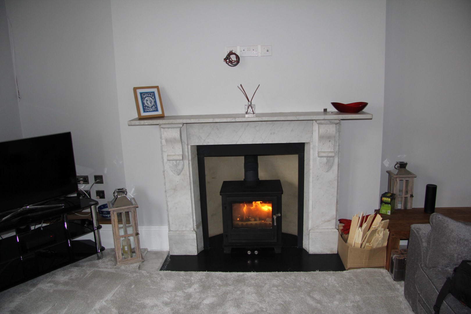 Clock Blithfield 5 woodburning stove installation in Bristol.